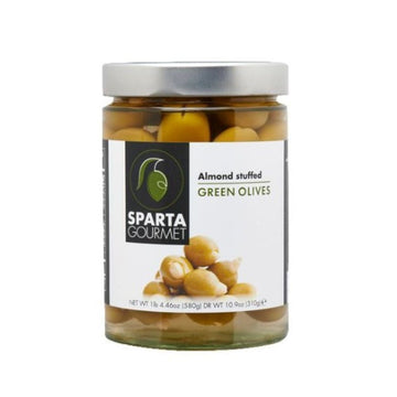 Sparta Greek Green Stuffed Olives- Almond 580 gms