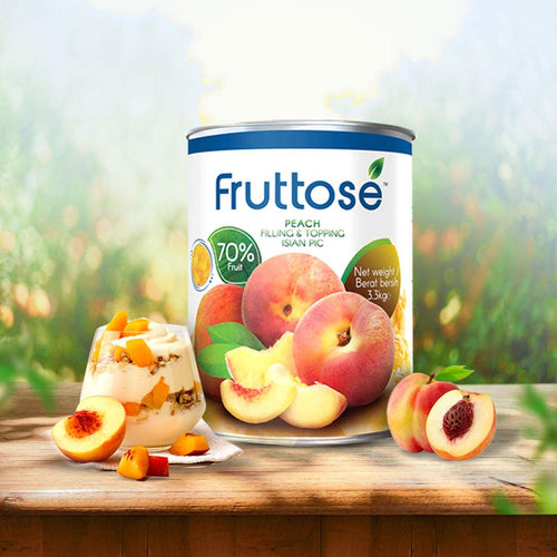 Fruttose Peach Filling and Topping (70% Fruit) - 3.3 Kg