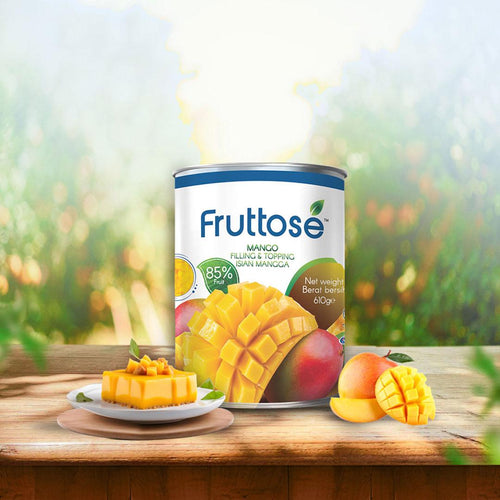 Fruttose Mango Filling and Topping (85% Fruit) - 610 Gms