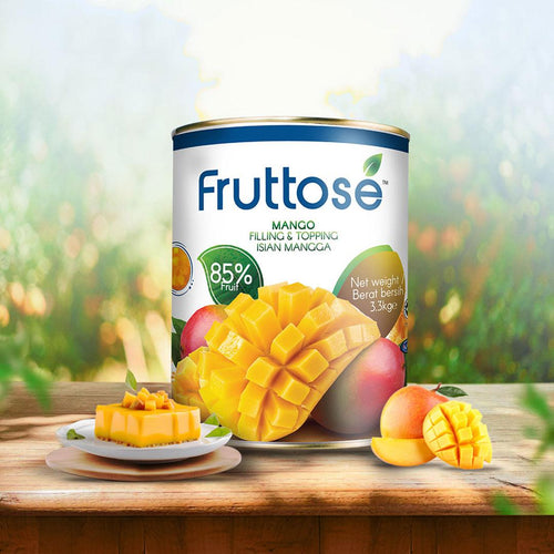 Fruttose Mango Filling and Topping (85% Fruit) - 3.3 Kg