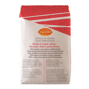 Molino Naldoni Italian Semola Di Grano Duro Rimacinata - 1 Kg