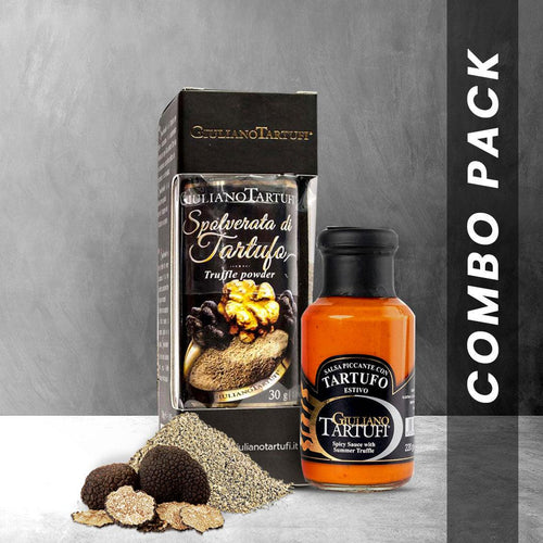 Giuliano Tartufi Hot Spicy Sauce(220g) with Summer Truffle Powder(30g) Combo Pack
