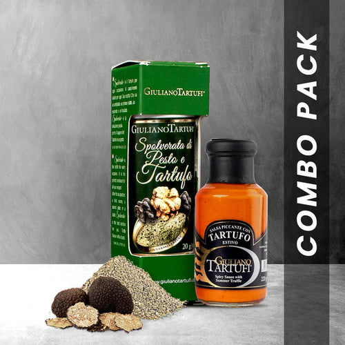 Giuliano Tartufi Hot Spicy Sauce(220g) with Truffle Pesto Powder(30g) Combo Pack