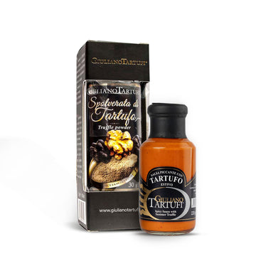 Giuliano Tartufi Hot Spicy Sauce(220g) with Summer Truffle Powder(30g) Combo Pack