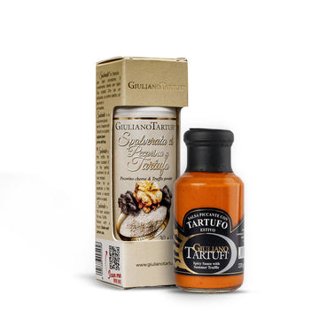 Giuliano Tartufi Hot Spicy Sauce(220g) with Pecorino Cheese Truffle Powder(30g) Combo Pack