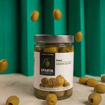 Sparta Greek Green Pitted Olives 580 gms