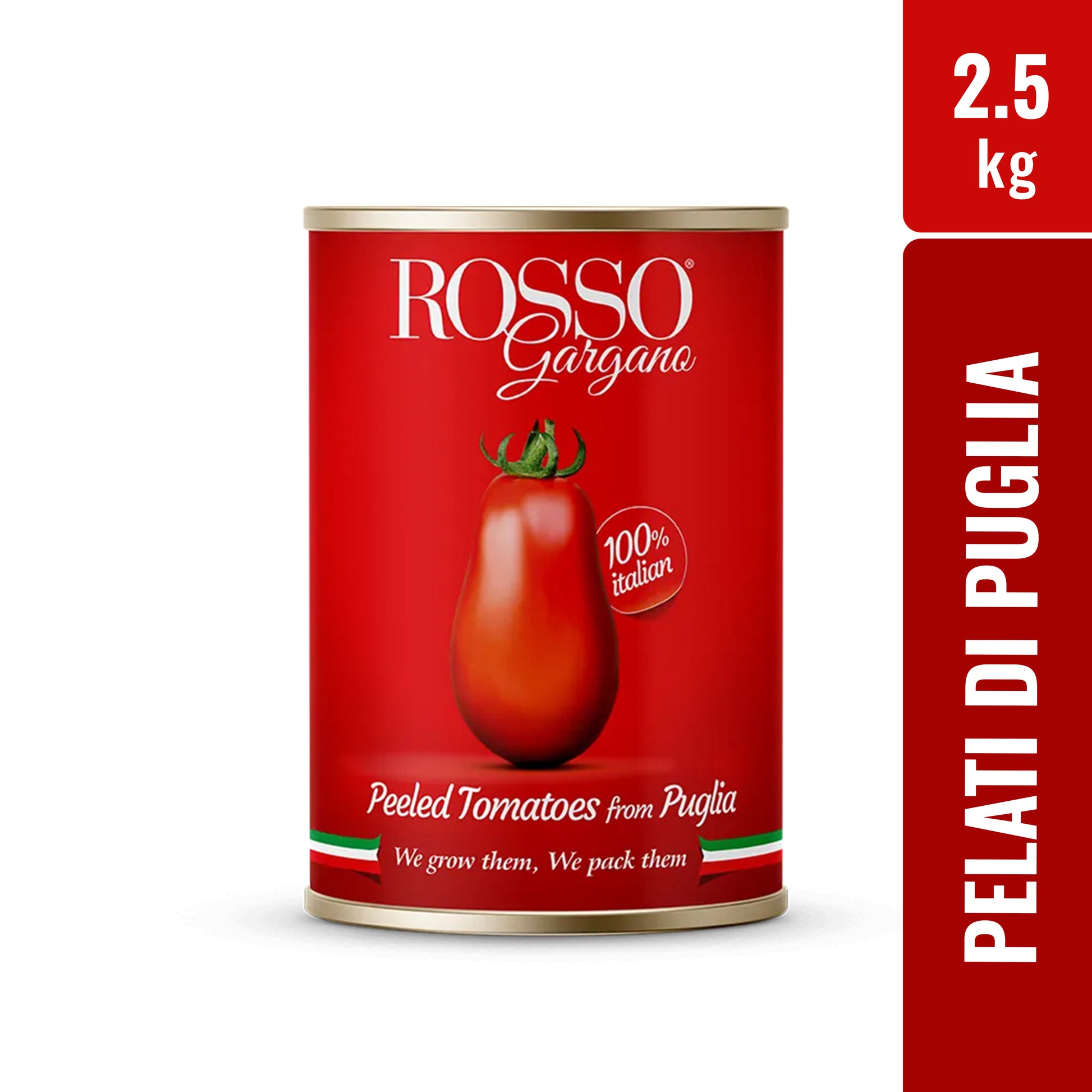 Rosso Whole Peeled Tomatoes (2500 gms) - Damati Foods