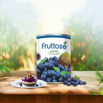 Fruttose Blueberry Filling and Topping (60% Fruit) - 595 Gms