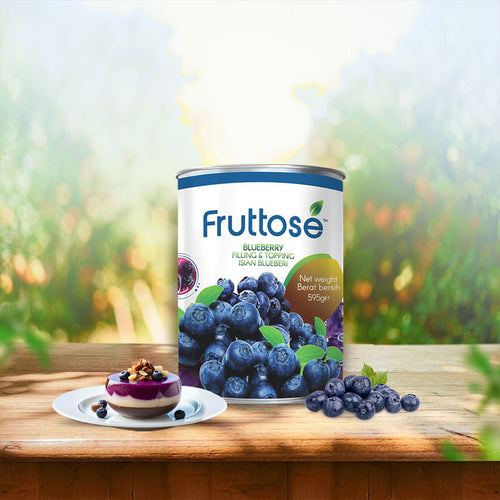 Fruttose Blueberry Filling and Topping (60% Fruit) - 595 Gms