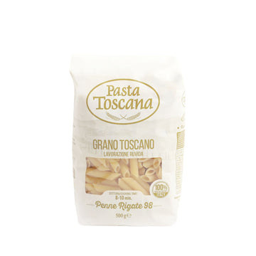 Pasta Toscana Italian Penne Rigate (High Quality Durum Wheat) - Bronze Cut
