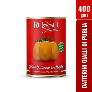 Rosso Yellow Cherry Datterino Tomatoes (Datterini Gialli di Puglia) - 400 gms