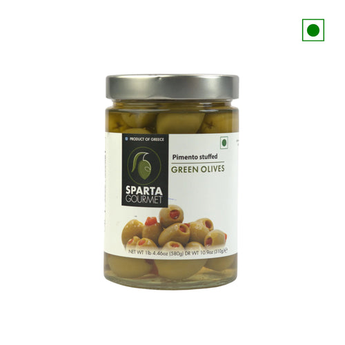 Sparta Gourmet Pimento Stuffed Green Olives - 580 gms