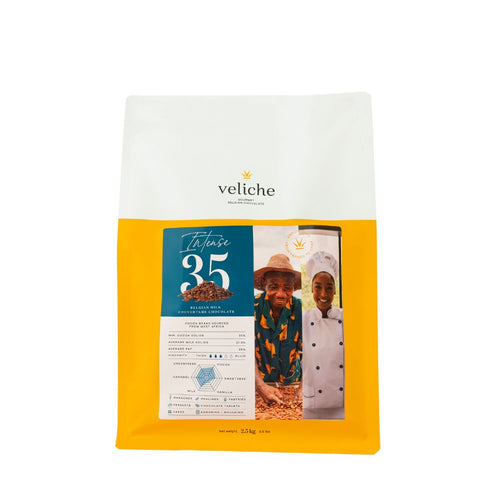 Veliche Belgian Milk Couverture Chocolate - Intense 35 (2.5 Kg)