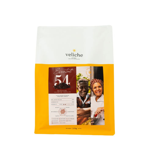 Veliche Belgian Dark Couverture Chocolate - Essential 54 (2.5 Kg)