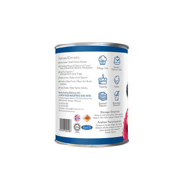 Fruttose Mixed Berry Filling and Topping (60% Fruit) - 3.3 Kg
