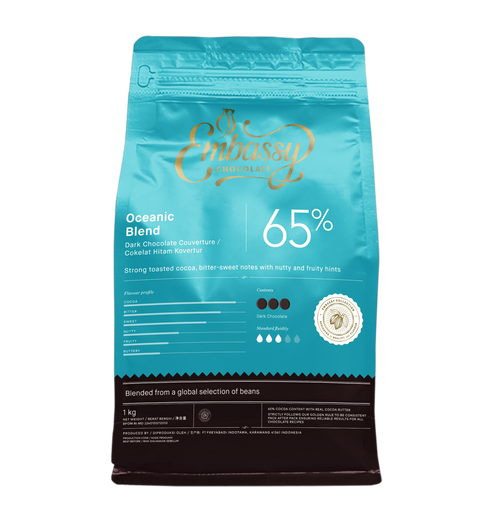 Embassy Oceanic Blend Dark Chocolate Couverture (65%) - 1 Kg