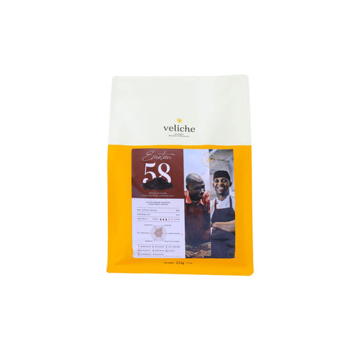 Veliche Belgian Dark Couverture Chocolate - Emotion 58 (2.5 Kg)