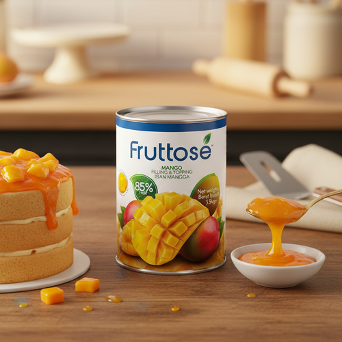 Fruttose Mango Filling and Topping (85% Fruit) - 3.3 Kg
