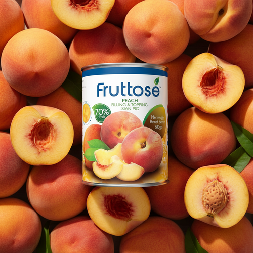 Peach Filling & Topping (70% Fruit) 610 Gms By Fruttose