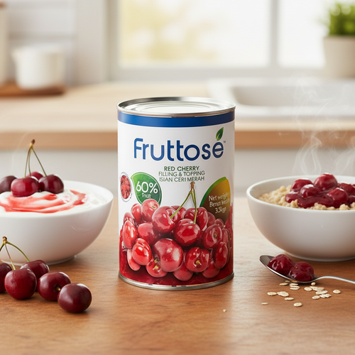 Fruttose Red Cherry Filling and Topping (60% Fruit) - 3.3 Kg