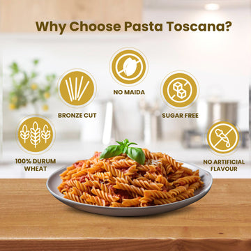 Pasta Toscana Fusilli (Whole Wheat Organic) Pasta - 500 gms