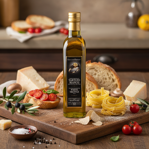 White Truffle Flavoured Extra Virgin Olive Oil Dressing (250 ml) By Giuliano Tartufi