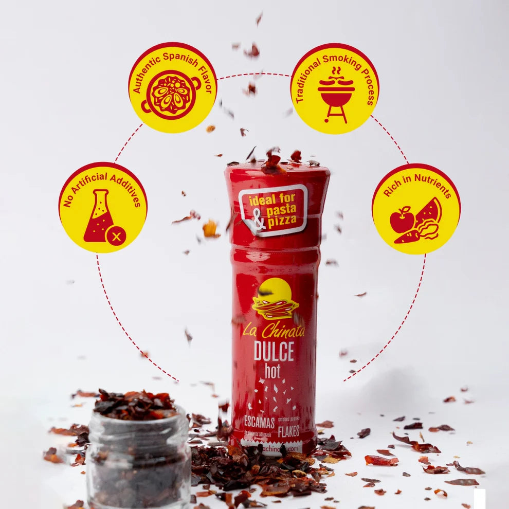 La Chinata Hot Smoked Paprika Flakes Features - Damati Foods