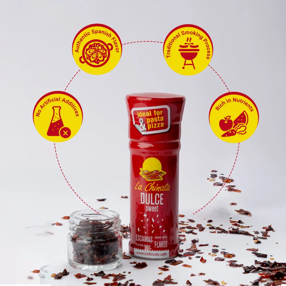 La Chinata Sweet Smoked Paprika Flakes Features - Damati Foods