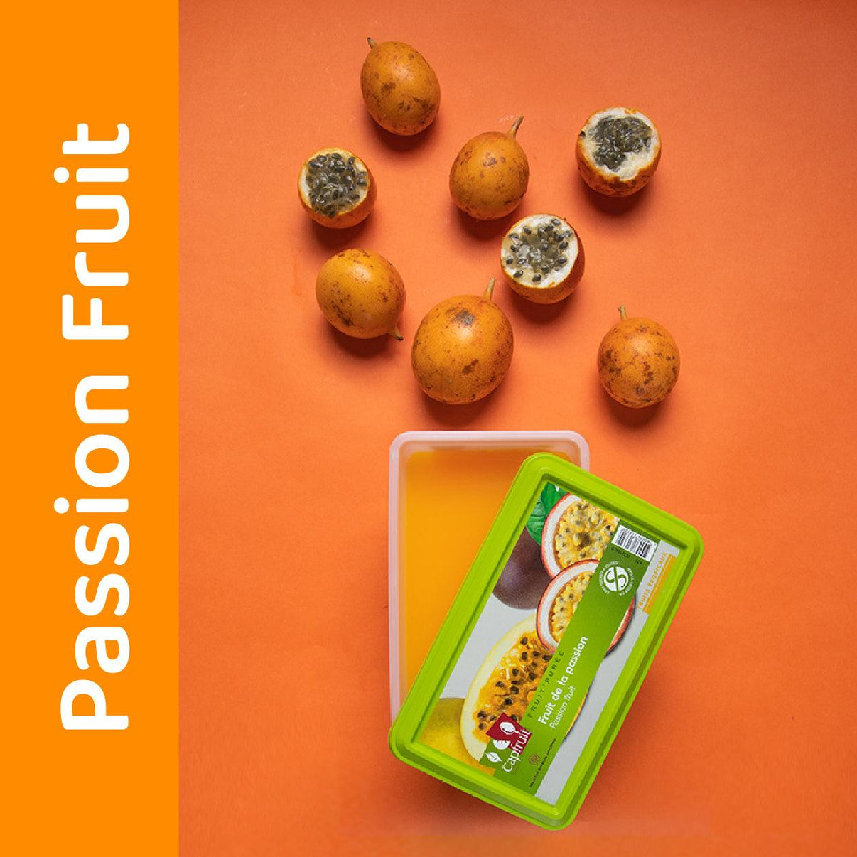 Capfruit Frozen Fruit Puree Passion Fruit 1 kg Damati Foods