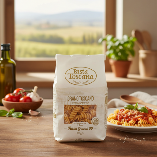 Fusilli Grandi (Durum Wheat) Pasta (500 gms) By Pasta Toscana