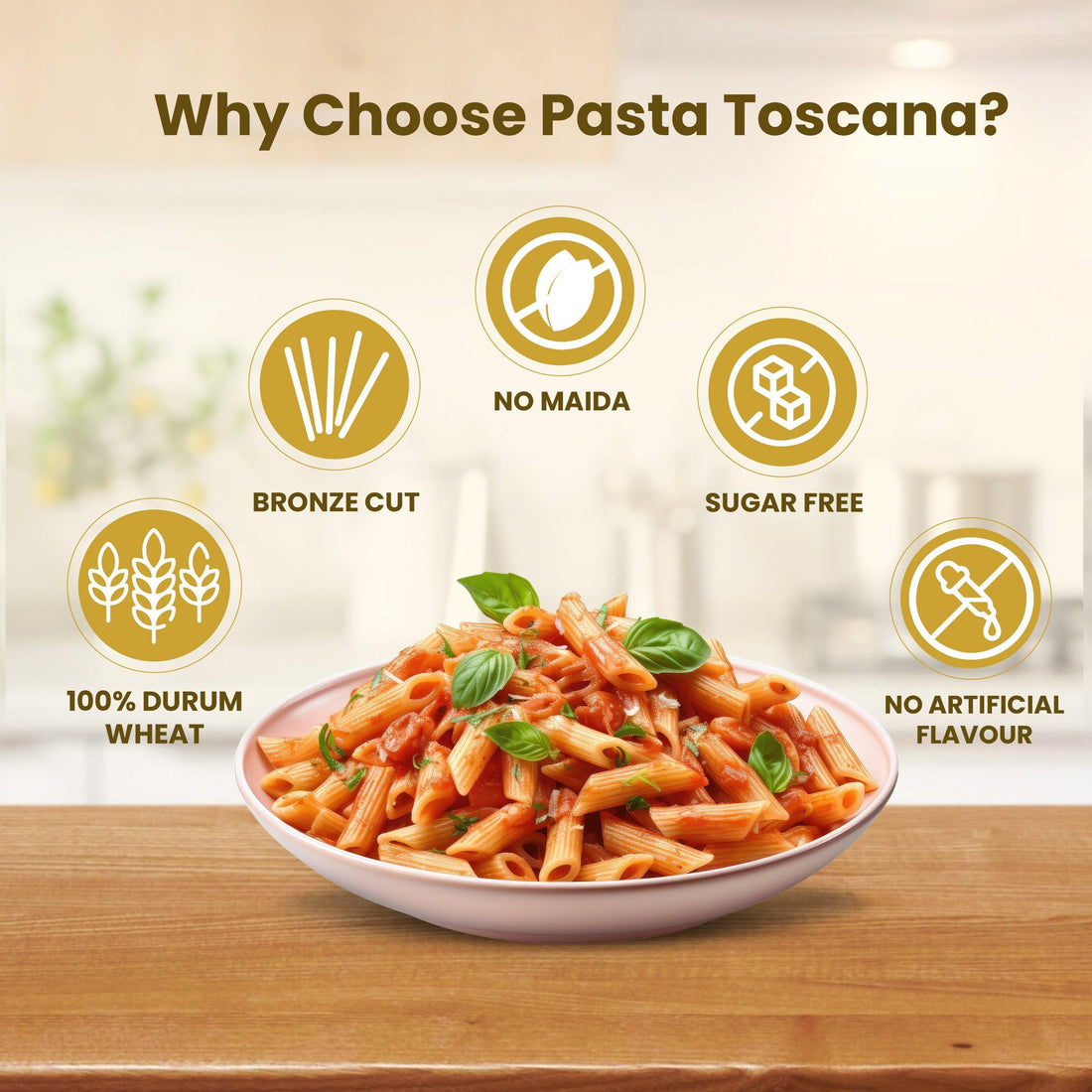 What Is Rigate Pasta Pasta Toscana Penne Rigate (Durum Wheat) Pasta - 500 gms