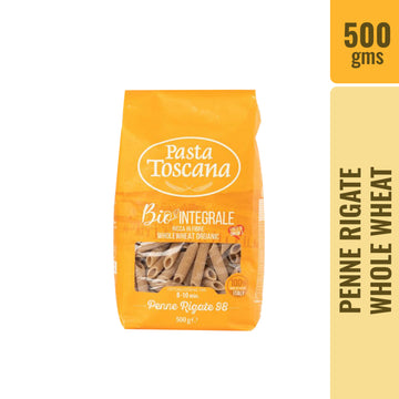 Pasta Toscana Penne Rigate (Whole Wheat Organic) Pasta - 500 gms