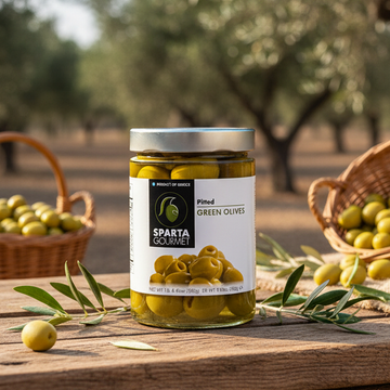 Pitted Green Olives (580 gms) By Sparta Gourmet