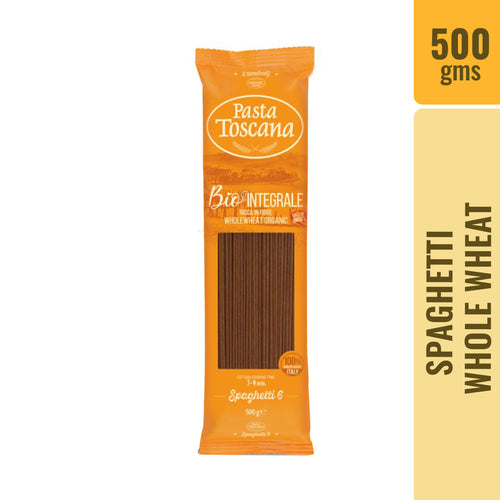 Pasta Toscana Spaghetti (Whole Wheat Organic) Pasta - 500 gms