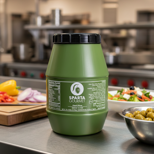 Pitted Green Olives (3450 gms) By Sparta Gourmet