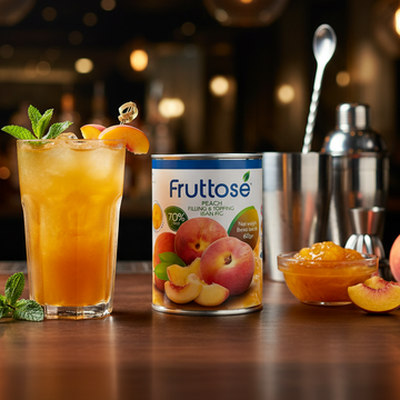 Fruttose Peach Filling and Topping (70% Fruit) - 610 Gms