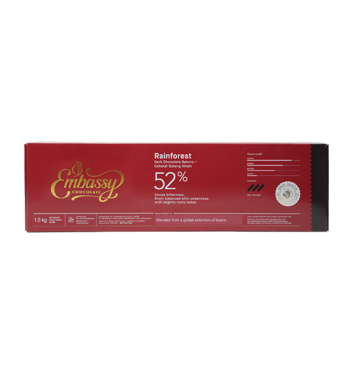 Embassy Rainforest Dark Chocolate Batons (52%) - 1.5 Kg