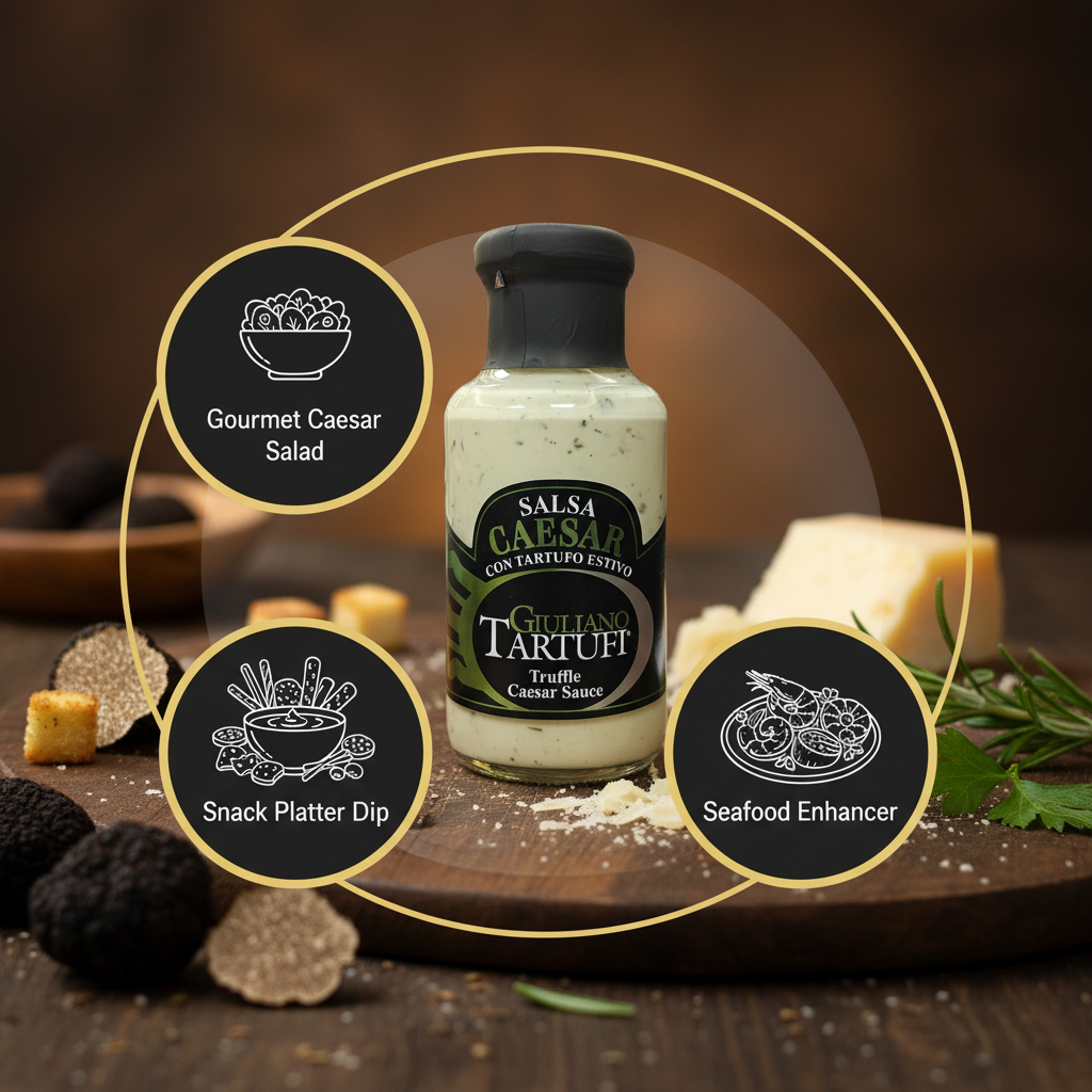 Giuliano Tartufi Truffle Caesar Sauce Uses - Damati Foods